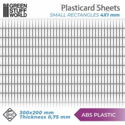 Plancha Plasticard RECTANGULOS PEQUEÑOS - tamaño A4