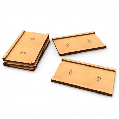 Adaptador peana DM - Rectangular 50x100mm a 60x100mm