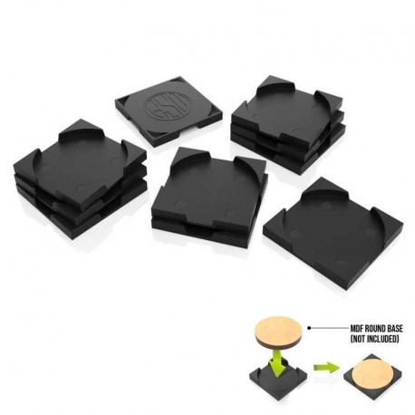 Round to Square Base Adapter 40mm