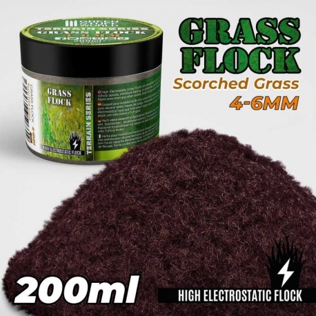 Electrostatic Turf 4-6mm - SCORCHED BROWN - 200ml