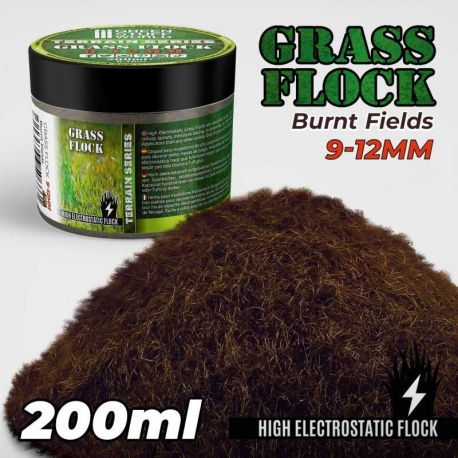 Electrostatic Turf 9-12mm - BURNT FIELDS - 200ml