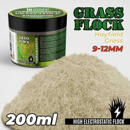Electrostatic Lawn 9-12mm - HAYFIELD GRASS - 200ml