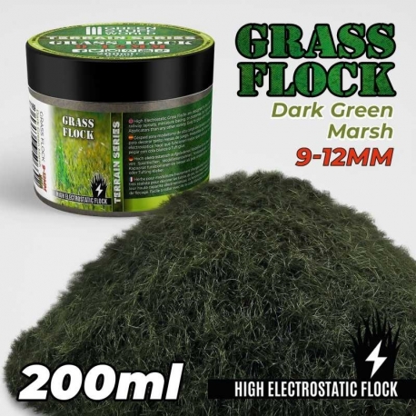 Electrostatic Turf 9-12mm - DARK GREEN MARSH - 200ml