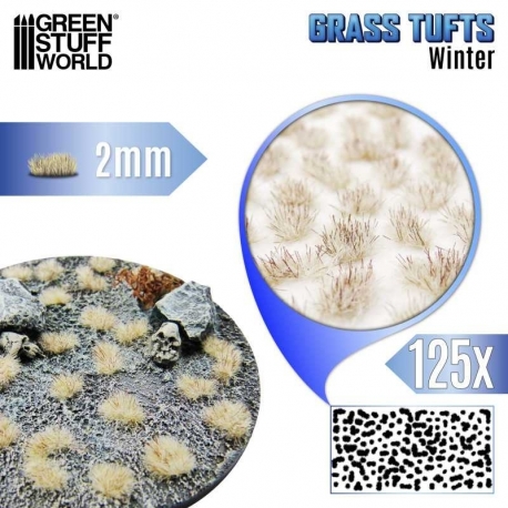 Grass Tufts - 2 mm - Winter White