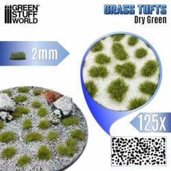 Grass Tufts - 2 mm - Dry Green