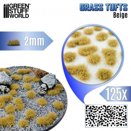Grass Tufts - 2 mm - Beige