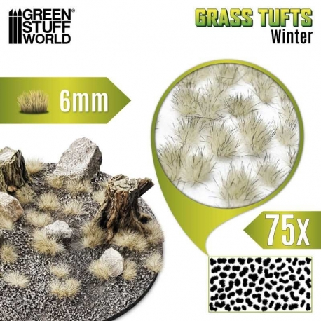 Grass Tufts - 6 mm - Winter White