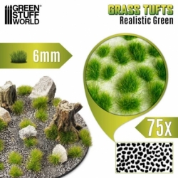 Grass Tufts - 6 mm - Realistic Green