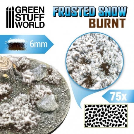 Snowy Bushes and Shrubs - 6mm - Burnt Brown
