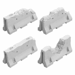 Broken Jersey barriers 1:48-1:35