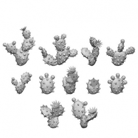 Resin Prickly Pear Cactus 1:48-1:35
