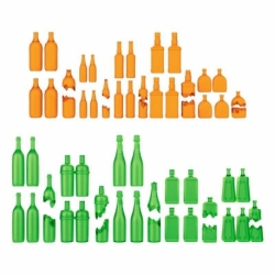 Resin Wine and Beer Bottles 1:48