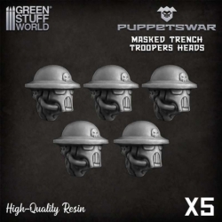 Heads of trench soldiers