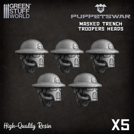 Heads of trench soldiers