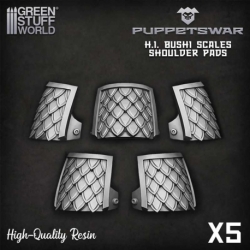 Bushido shoulder pads with scales 2