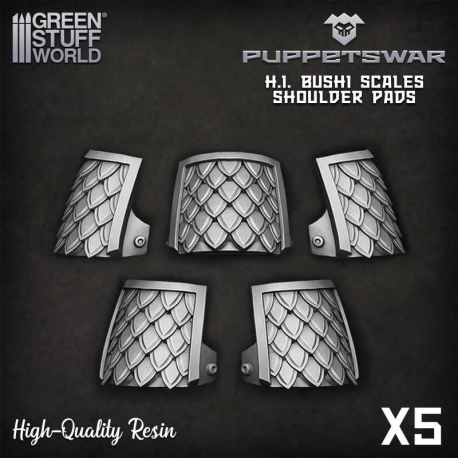 Bushido shoulder pads with scales 2