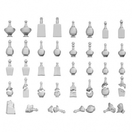 Potions and Bottles of Resin Liquor 1:48-1:35