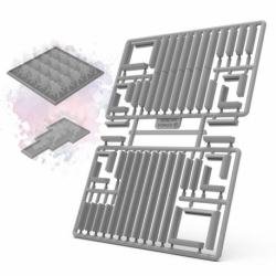 Corner pieces for modular handling trays