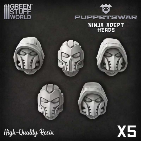 Puppetswar - Ninja Adept Heads