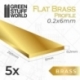 Flat Brass Profile 0.2 x 6mm