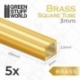 3mm Brass Square Tubes