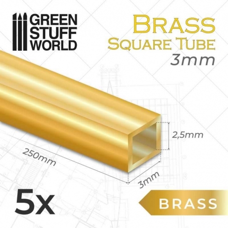 3mm Brass Square Tubes