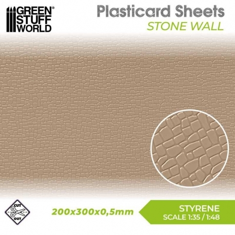 Plasticard Sheet - Stone Wall