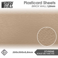 Plasticard Sheet - Brick Wall 1.2mm