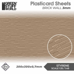 Plasticard Sheet - 3mm Brick Wall