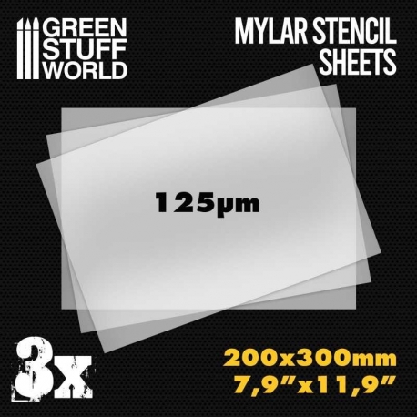 A4 Mylar Template Sheets x3