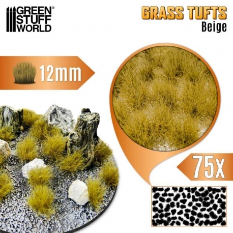 Grass Tufts - 12 mm - Beige