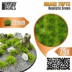 Grass Tufts - 12 mm - Realistic Green