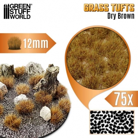 Grass Tufts - 12 m - Dry Brown
