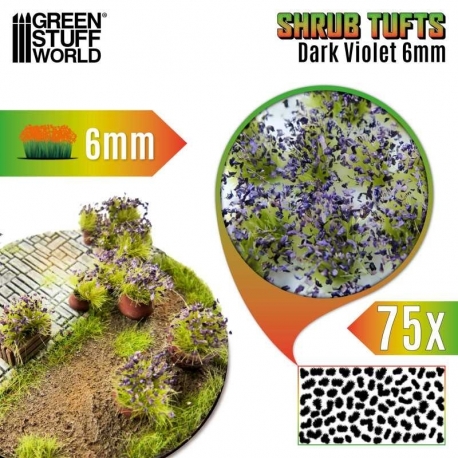 Self-Adhesive Plants for Bushes 6mm - Dark Violet
