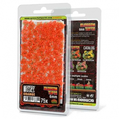 Flowering Plants - Tufts - 6mm - Orange Flowers