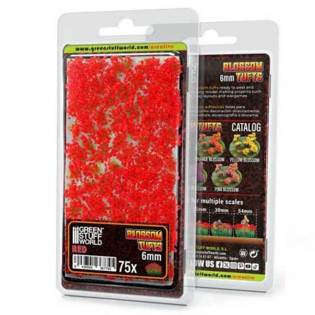 Flowering Plants - Tufts - 6mm - Red Flowers