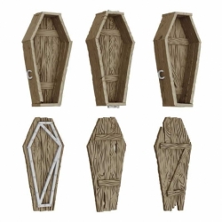 Wooden coffins 1:48