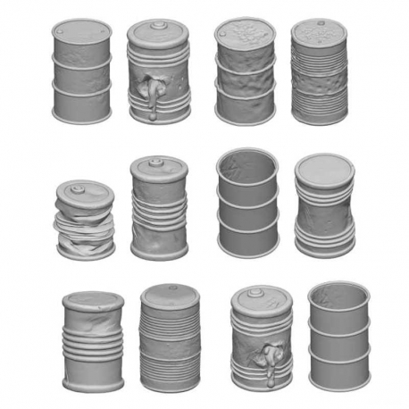 Metal Barrels 1:48