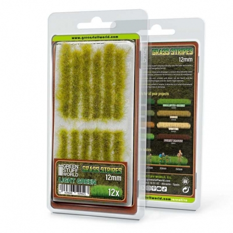 12mm Grass Strips - Light Green