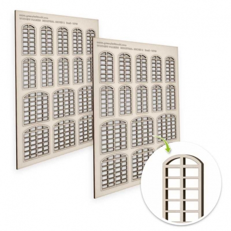 Industrial Arched Windows - Large (Type 2)