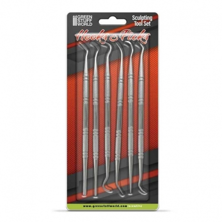 Set of 6 Modeling Tools: Hook or Chisels