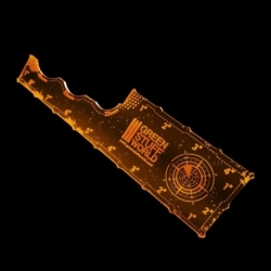 Regla Gaming - Flúor Naranja 8 pulgadas
