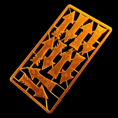 Flechas de Carga y Retirada - Flúor Naranja