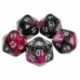 5x Dice D20 20mm - Lilac Marble
