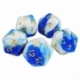 5x D20 Dice 20mm - Blue White