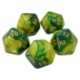 5x D20 20mm Dice - Marble Green