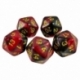 5x D20 20mm Dice - Marble Red