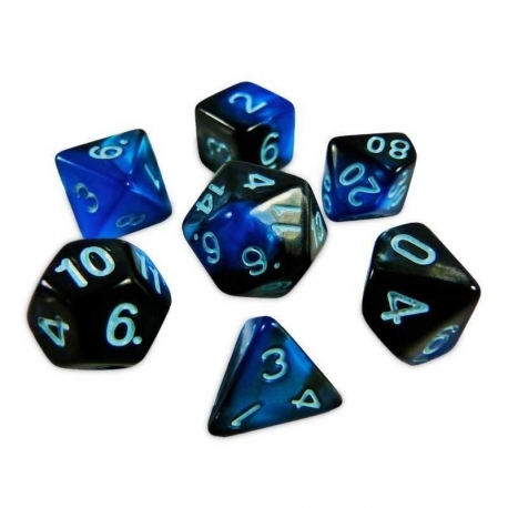 7x Mix Dice 16mm - Marble Blue