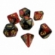 7x Dados Mix 16mm - Rojo Mármol