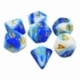 7x 16mm Mixed Dice - Blue Blanco